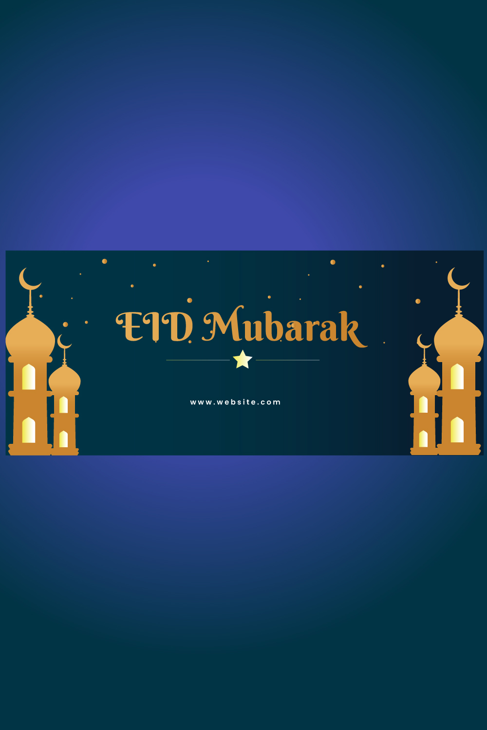 Ramadan Banner Design pinterest preview image.