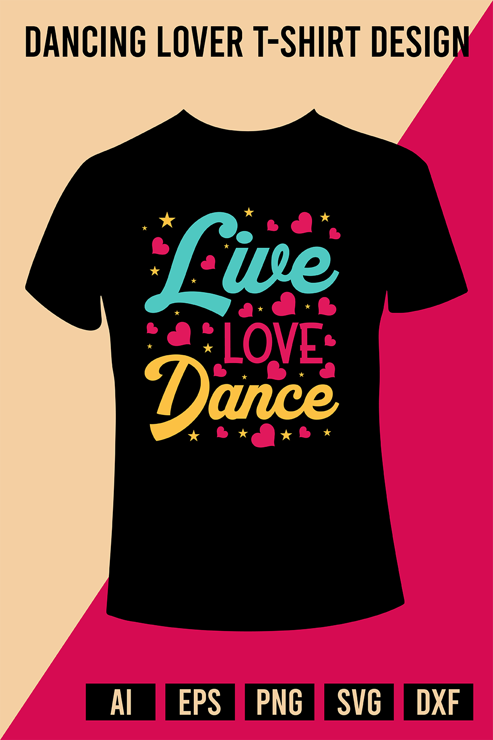 Dancing Lover T-Shirt Design pinterest preview image.