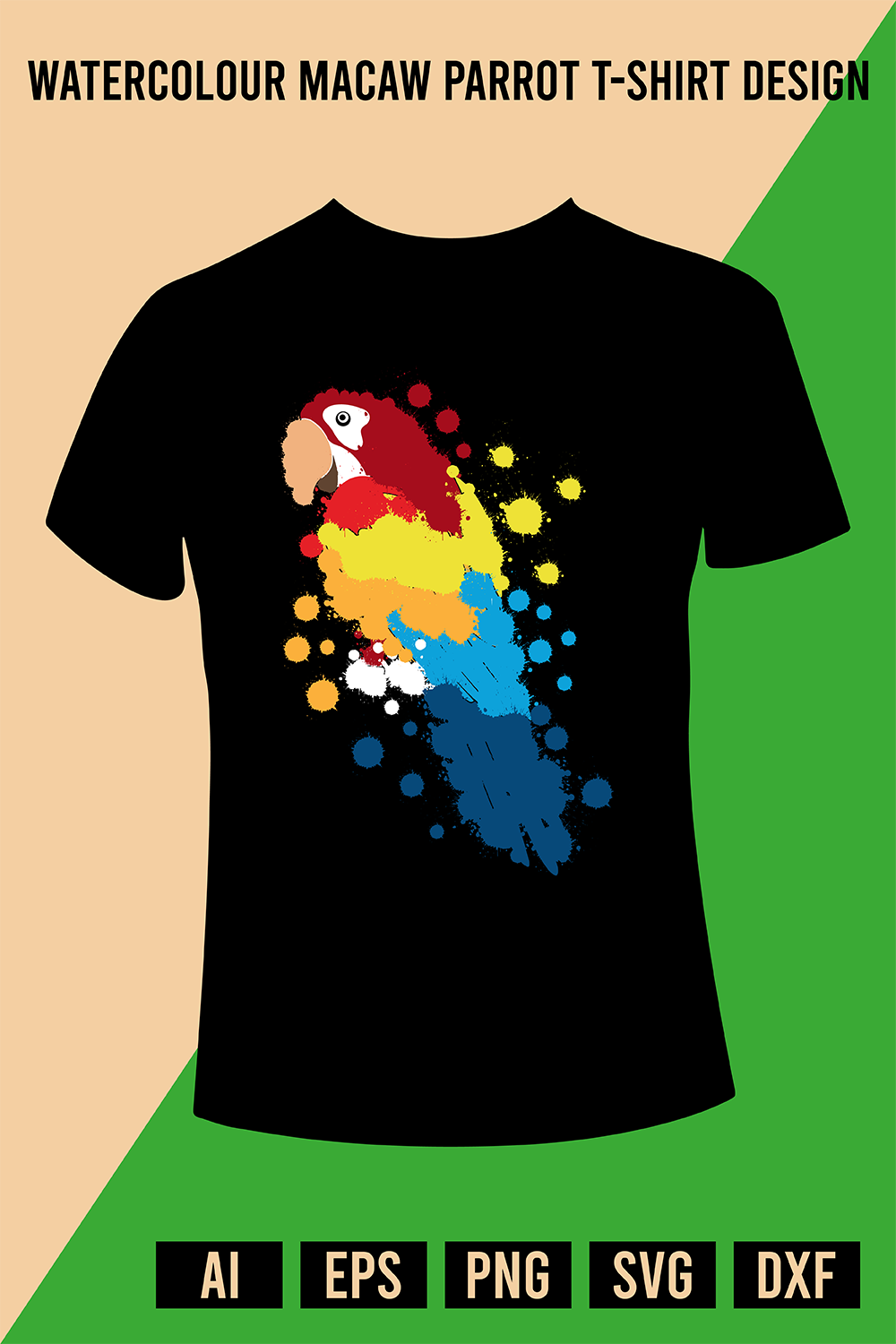 Bird Macaw Graphic tee design - Buy t-shirt designs