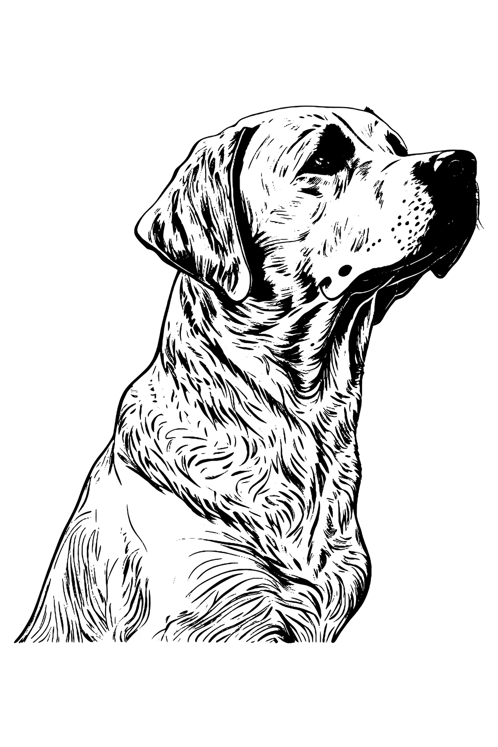 Labrador retriever dog Logo Illustration pinterest preview image.