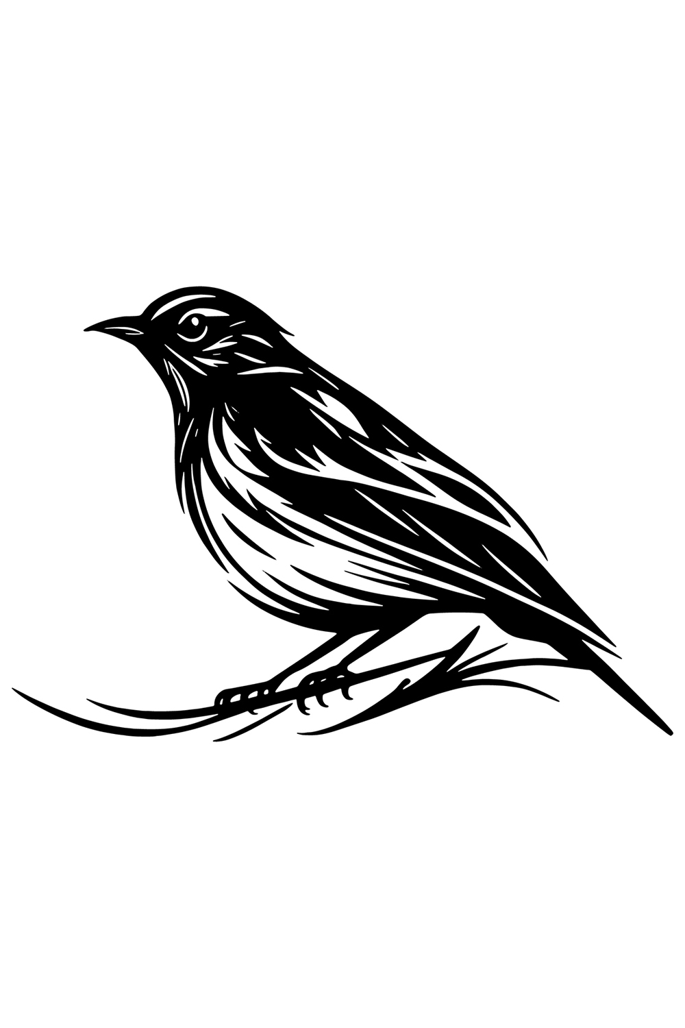 Sparrow Logo Illustration pinterest preview image.