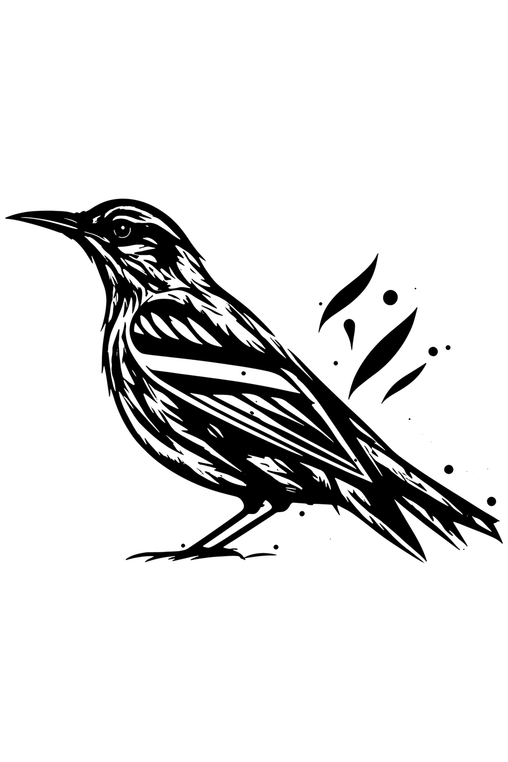 Bird Logo Illustration pinterest preview image.