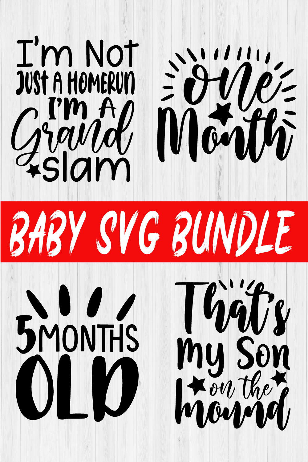 Baby Svg Bundle Vol12 pinterest preview image.