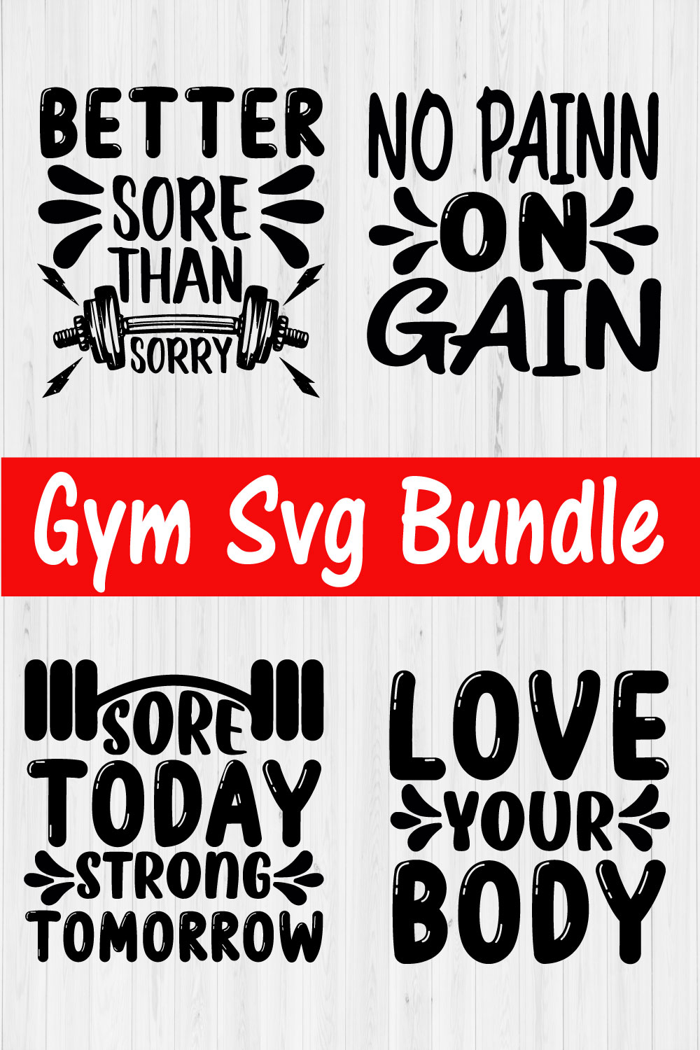 Gym Svg Bundle Vol6 pinterest preview image.