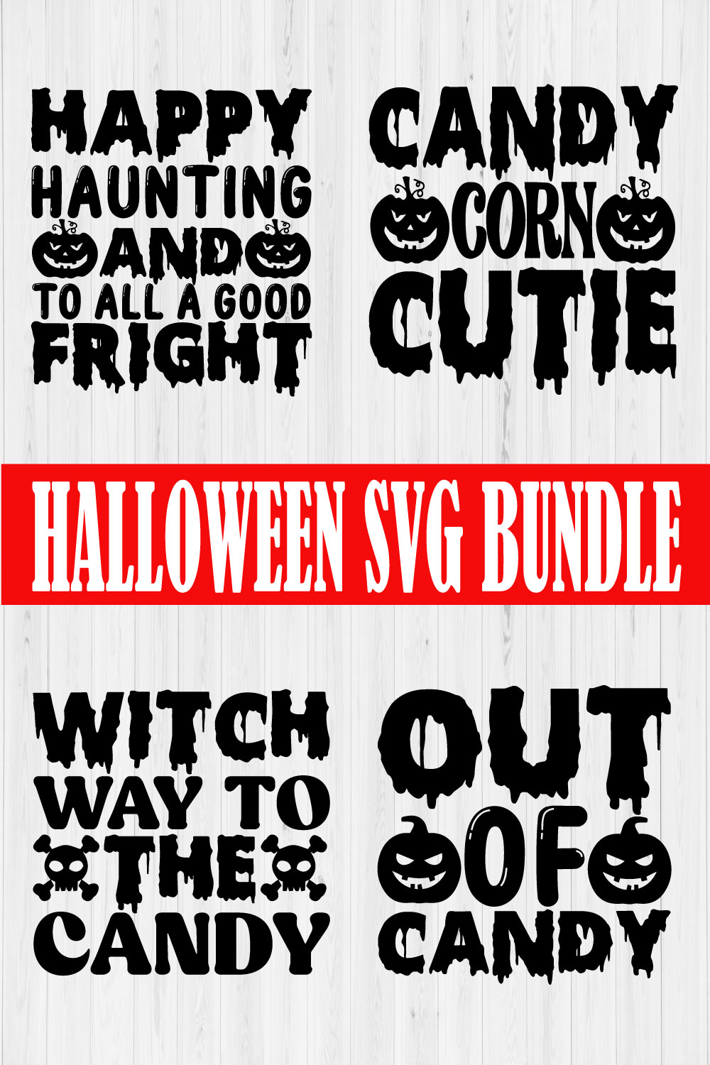Halloween T-shirt Design Bundle Vol6 pinterest preview image.