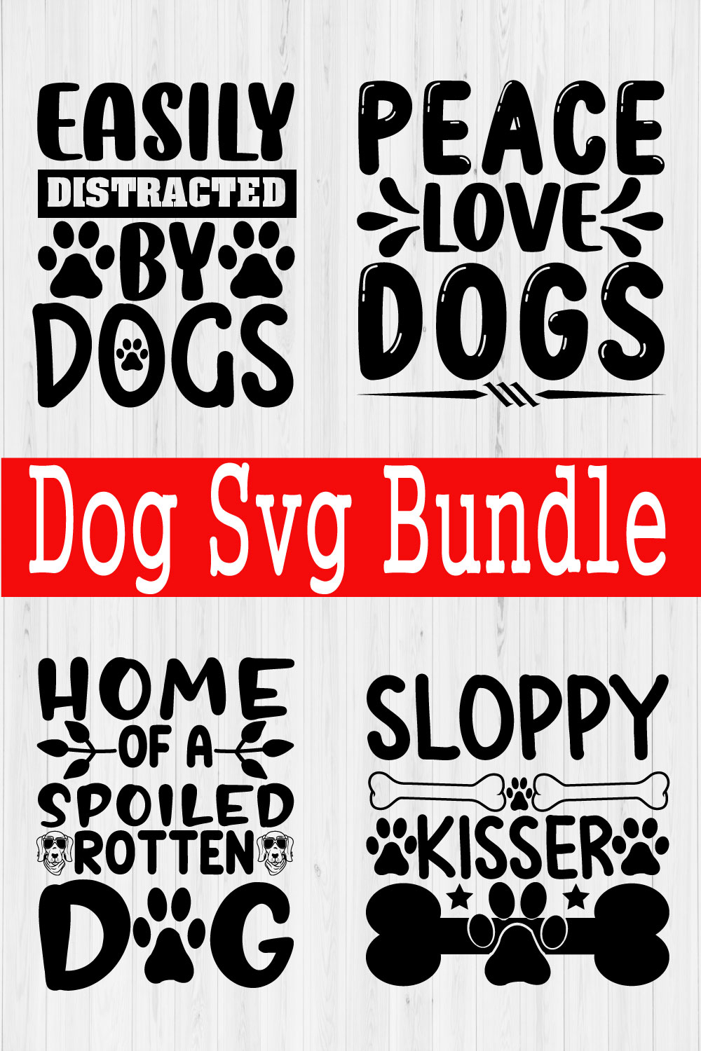 Dog Svg Quotes Design Vol18 pinterest preview image.