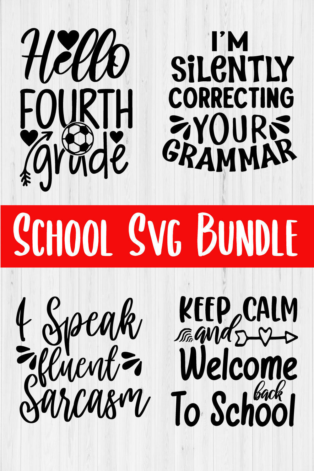 School Svg Design Bundle Vol2 pinterest preview image.