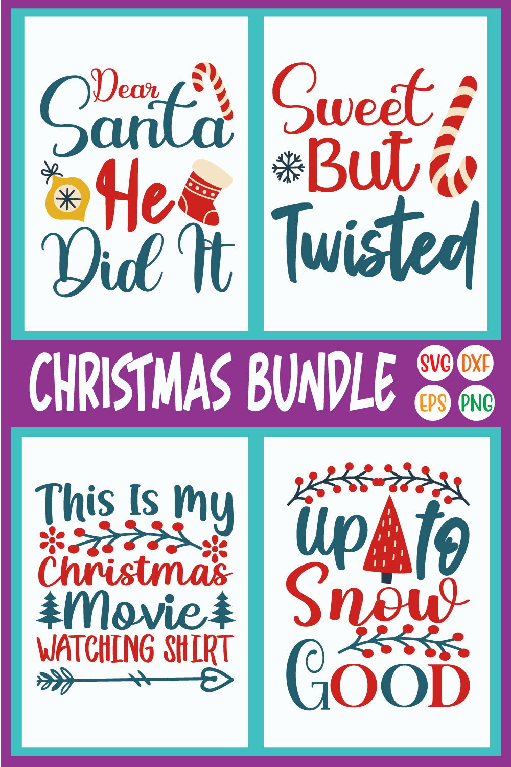 Christmas Svg Design Bundle Vol20 pinterest preview image.