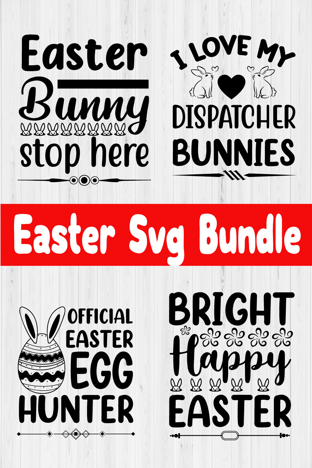 Happy Easter Bundle Vol13 pinterest preview image.