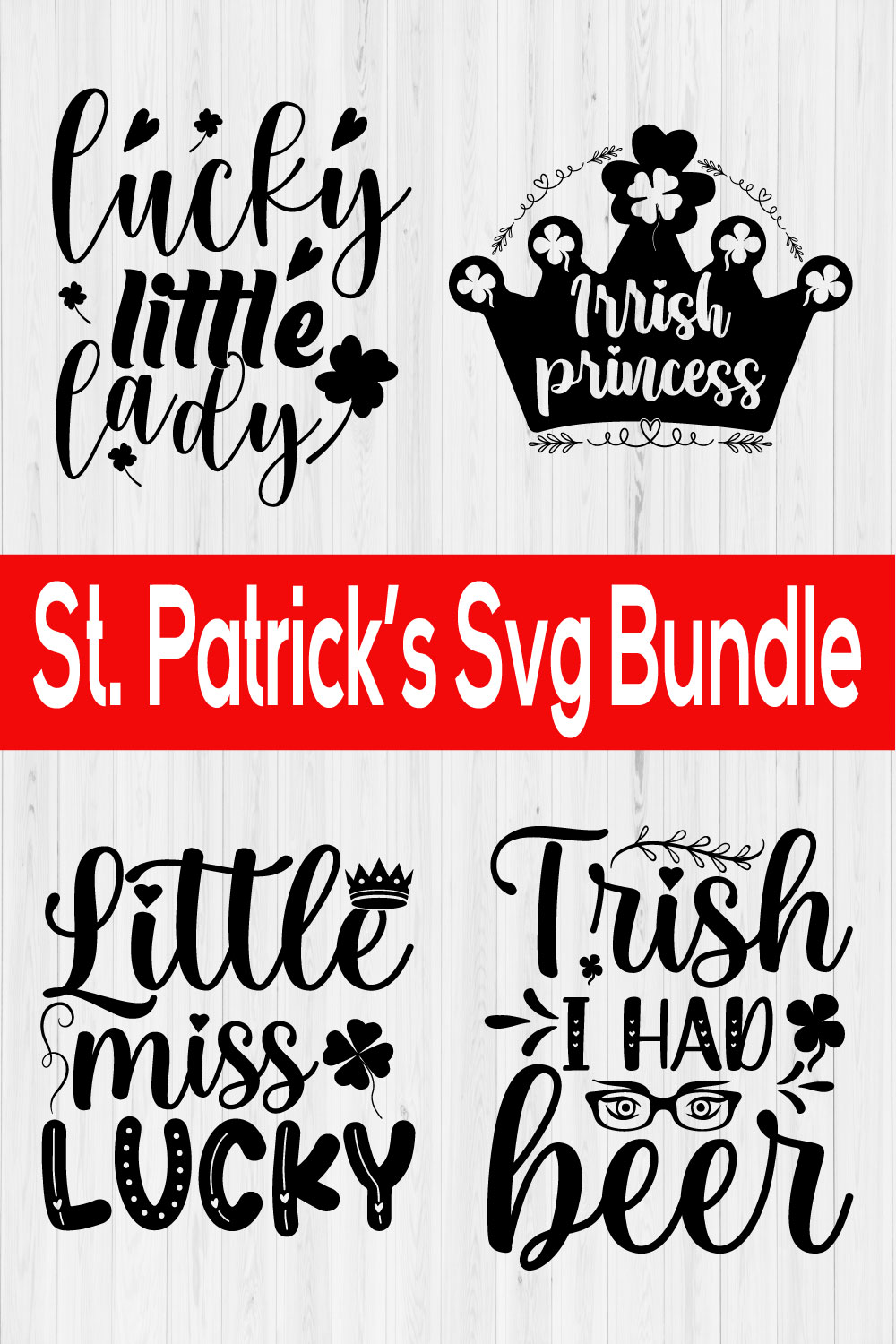 St Patrick's Svg Bundle Vol1 pinterest preview image.
