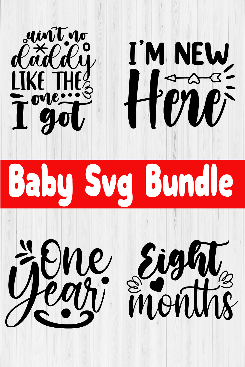 Baby Svg Design Bundle Vol13 pinterest preview image.