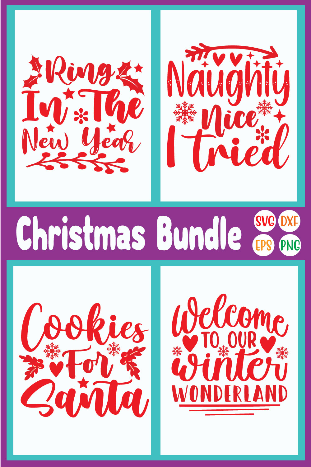 Christmas Svg Design Bundle Vol32 pinterest preview image.