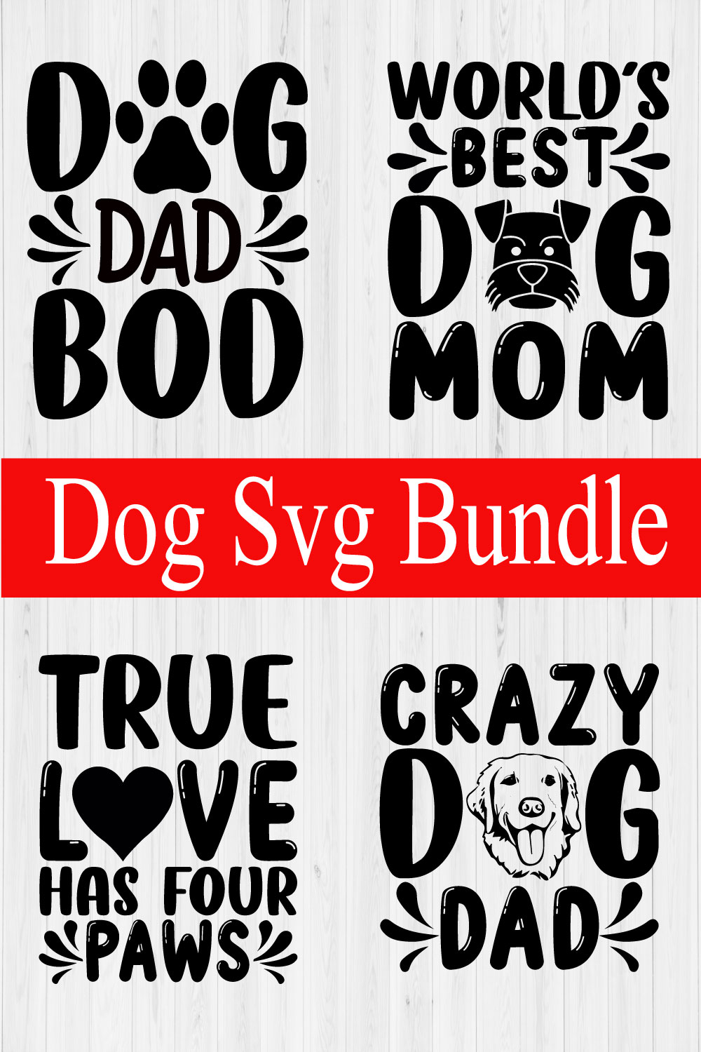 Dog Svg Design Bundle Vol22 pinterest preview image.