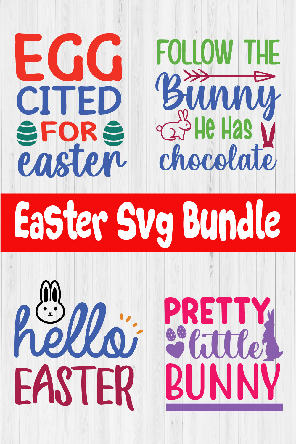 Easter Svg Design Bundle Vol2 pinterest preview image.