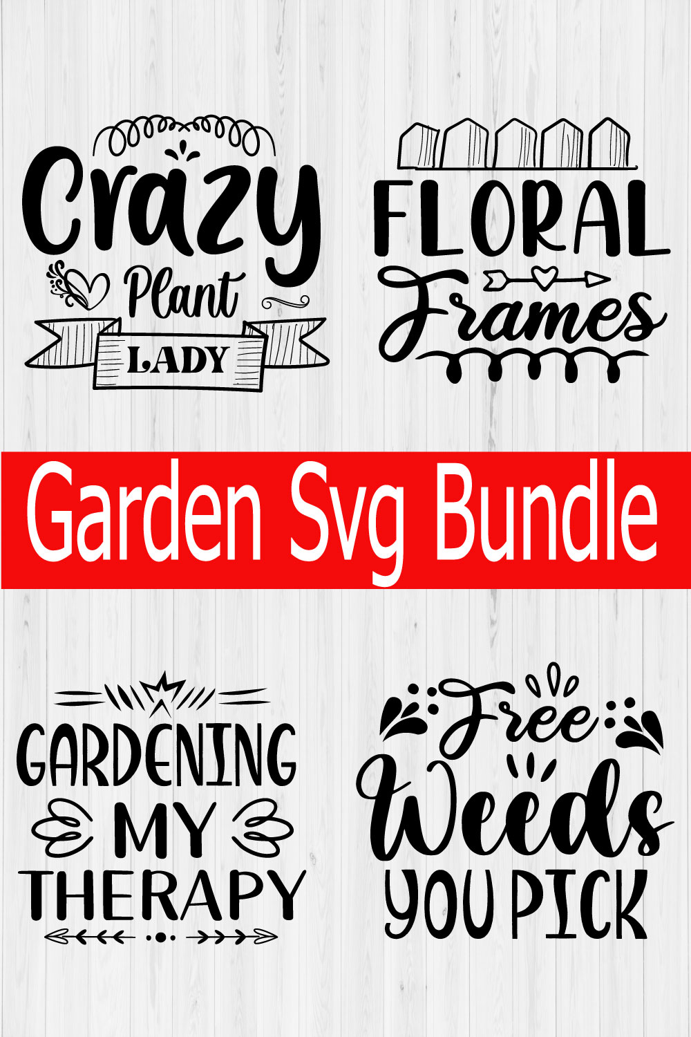 Garden Svg Design Bundle Vol2 pinterest preview image.