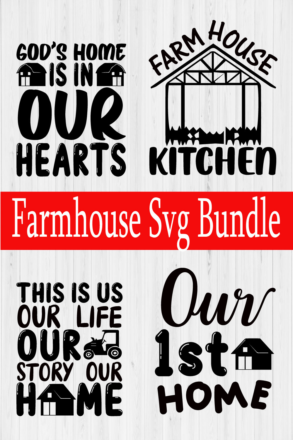 Farmhouse Svg Quotes Bundle Vol3 pinterest preview image.