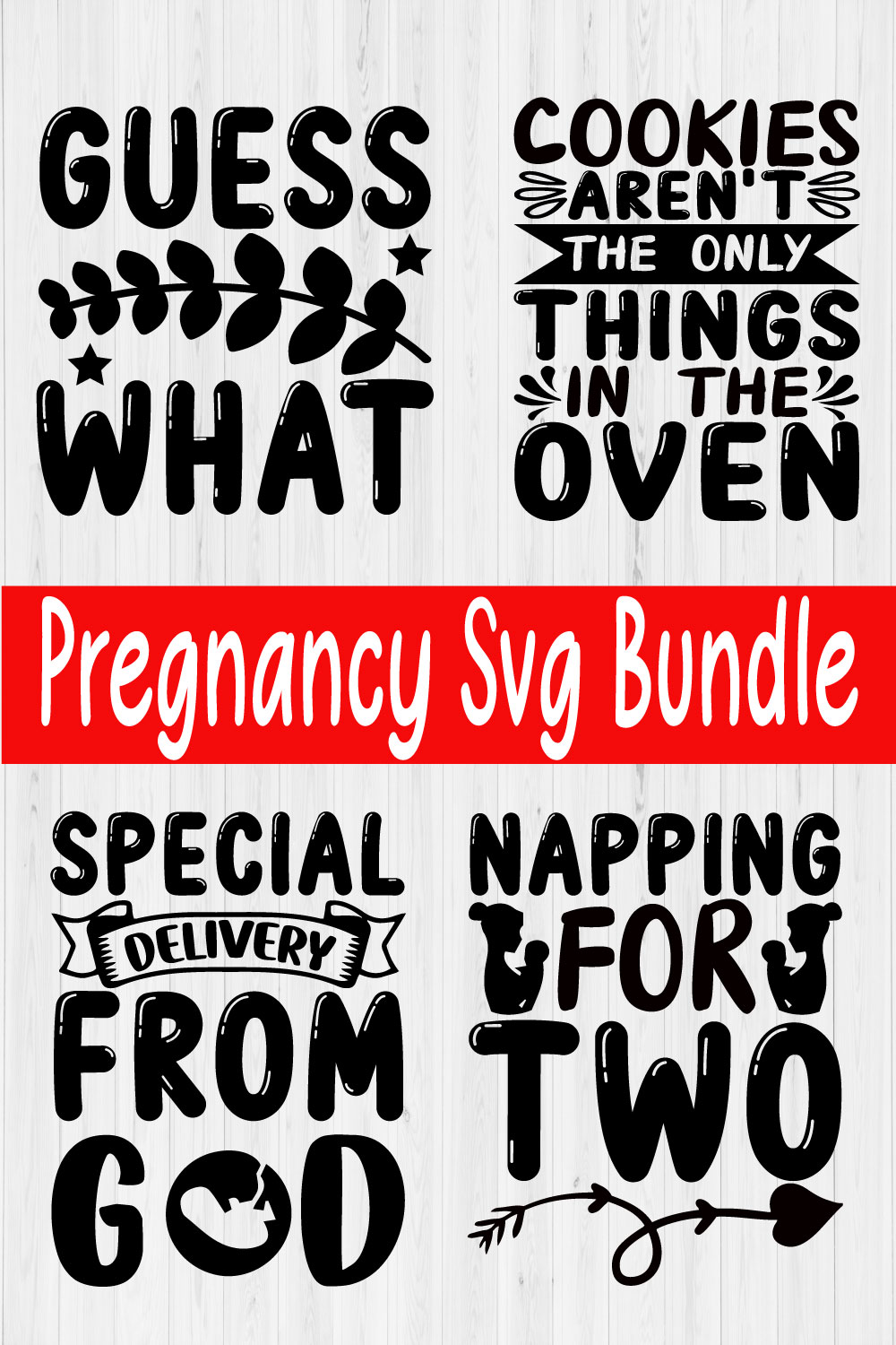 Pregnancy T-shirt Design Bundle Vol3 pinterest preview image.