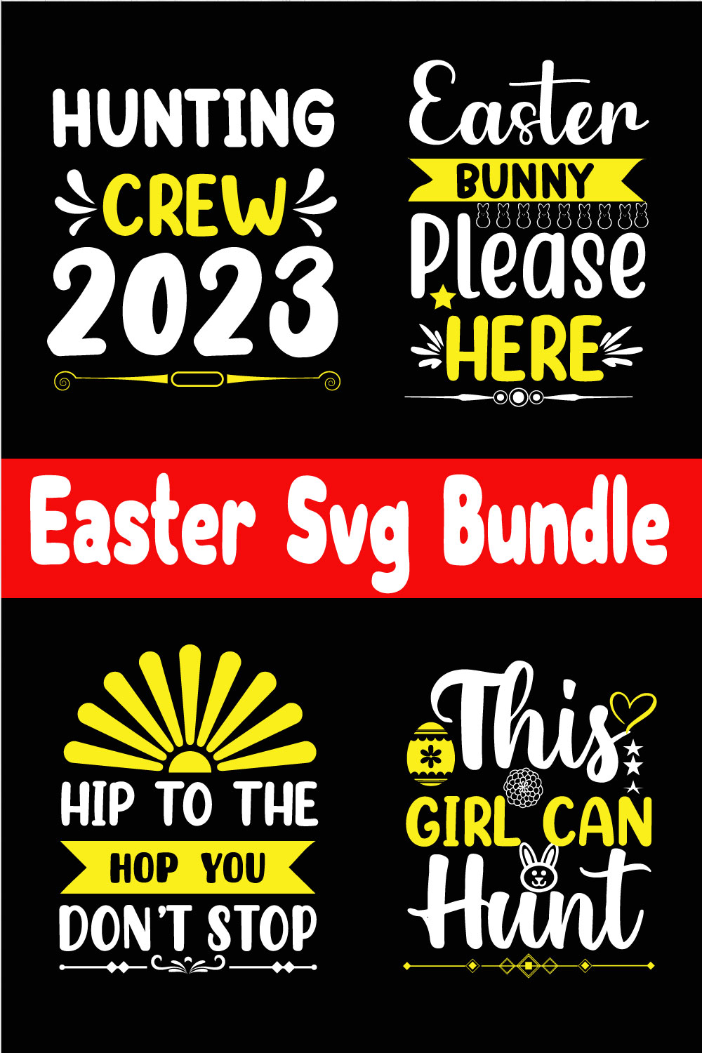 Easter Svg Design Bundle Vol10 pinterest preview image.