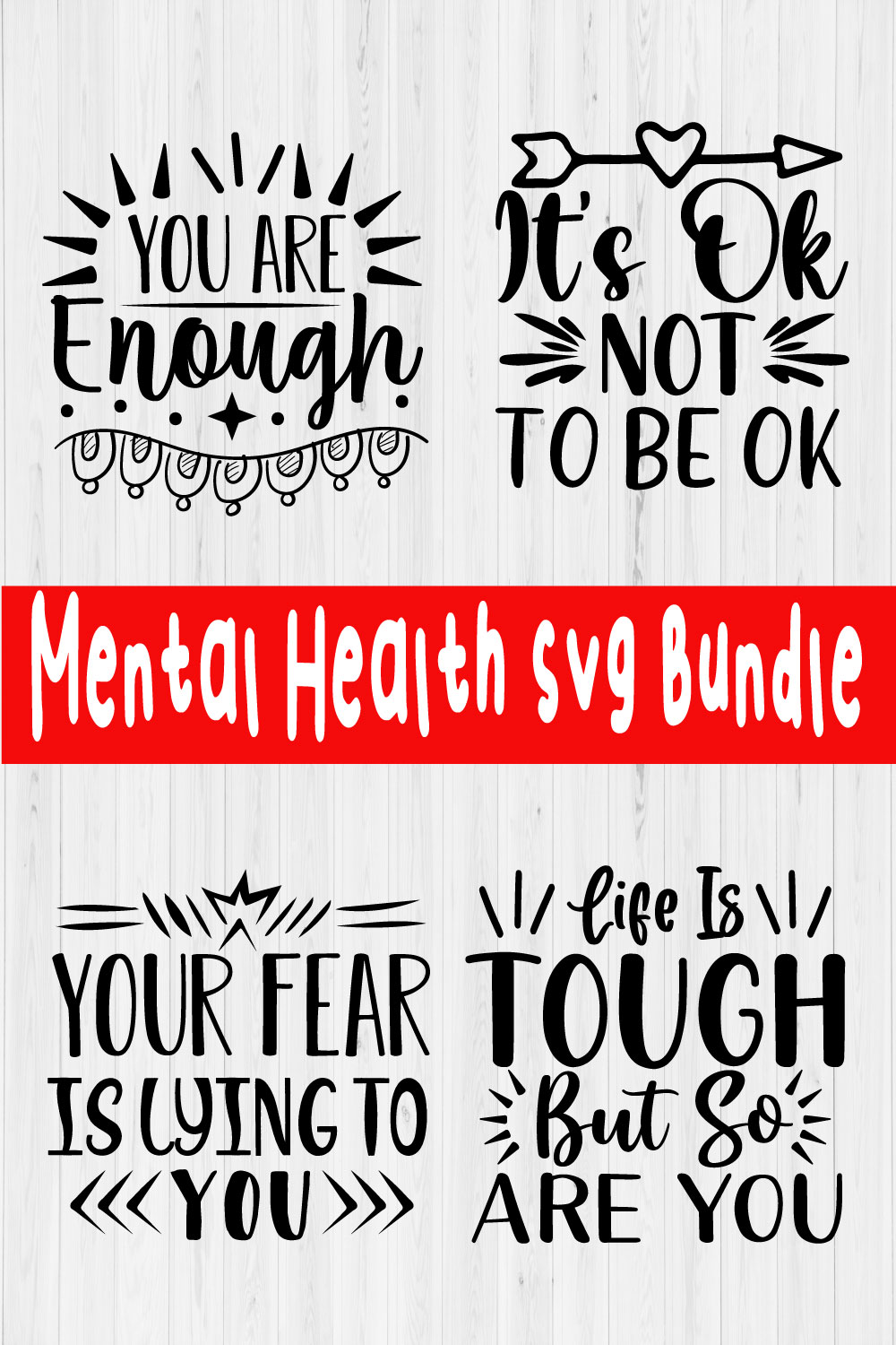 Mental Health T-shirt Design Vol3 pinterest preview image.
