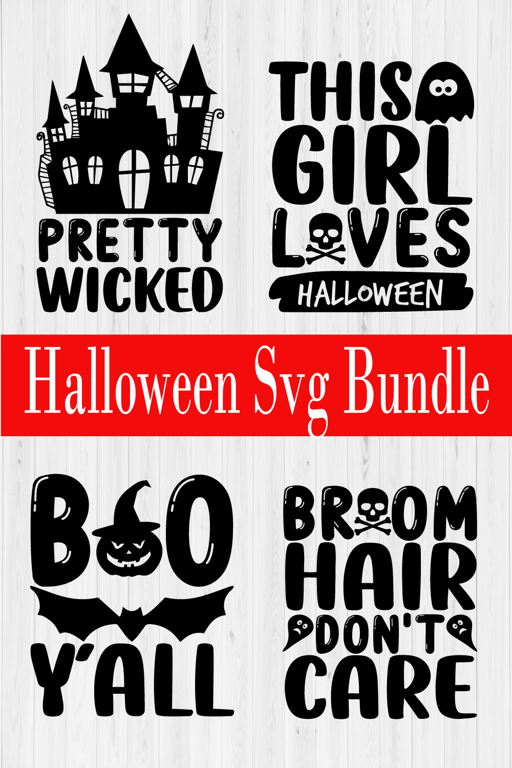 Halloween Svg Design Bundle Set Vol13 pinterest preview image.