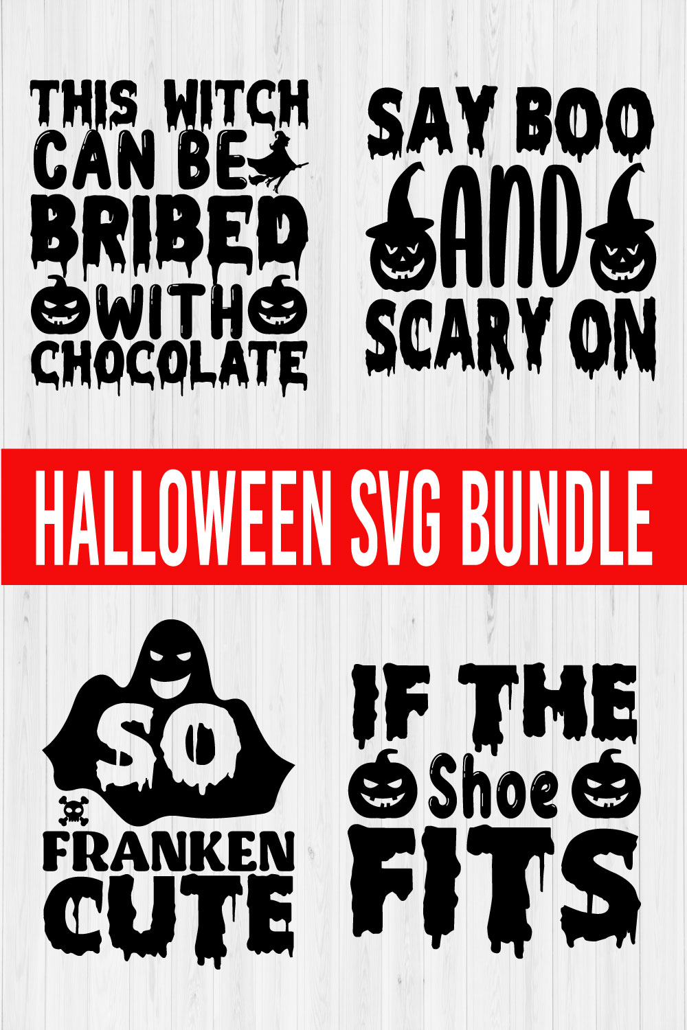 Halloween Svg Design Bundle Vol4 pinterest preview image.