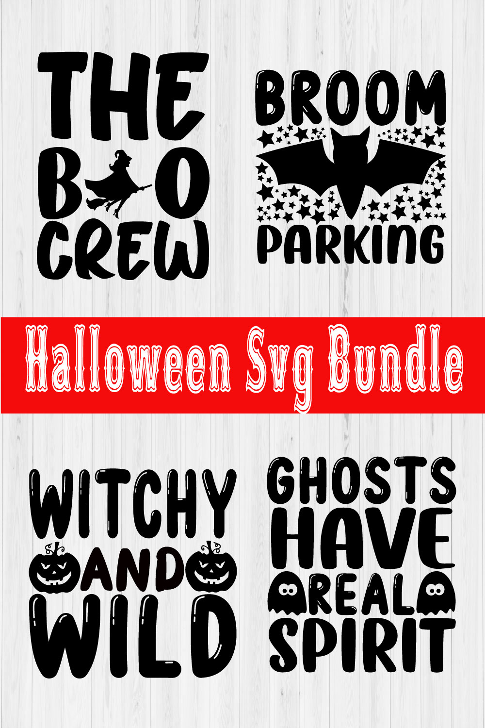 Halloween Svg Design Bundle Vol16 pinterest preview image.
