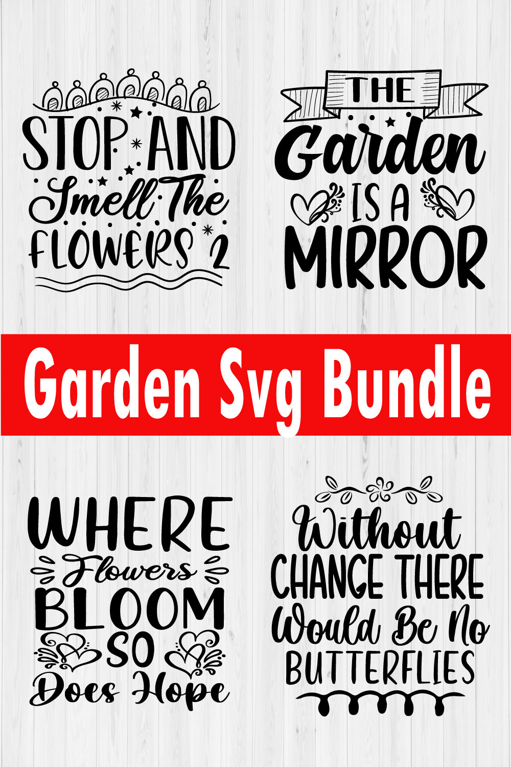 Garden Svg Design Bundle Vol6 pinterest preview image.