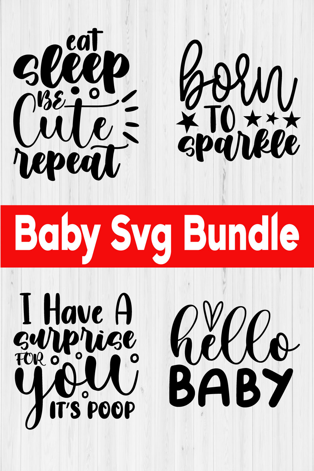 Baby Svg T-shirt Design Bundle Vol3 pinterest preview image.