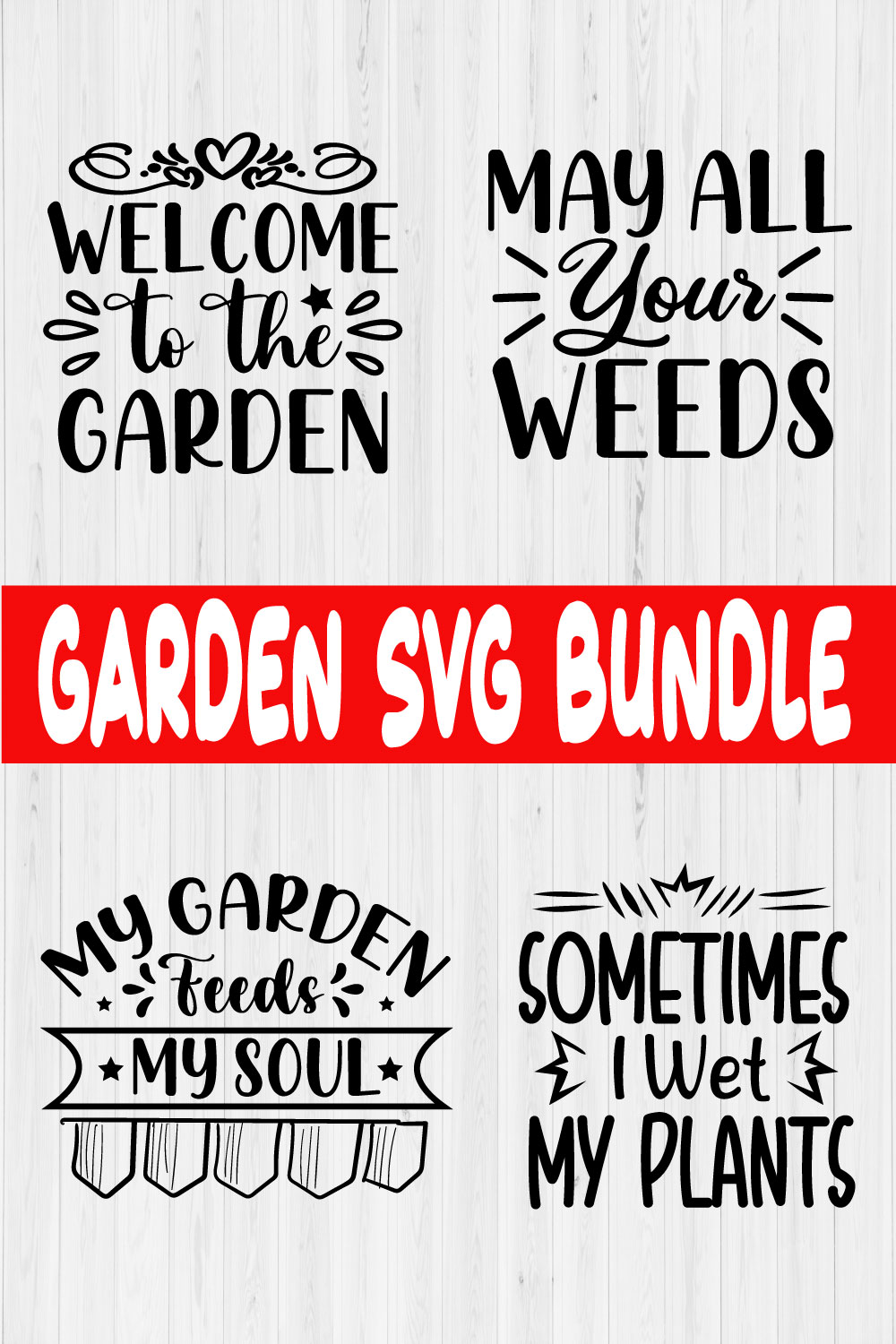 Garden Svg T-shirt Design Bundle Vol4 pinterest preview image.