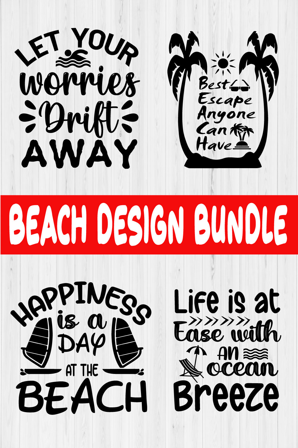 Beach Svg Quotes Bundle Vol2 pinterest preview image.