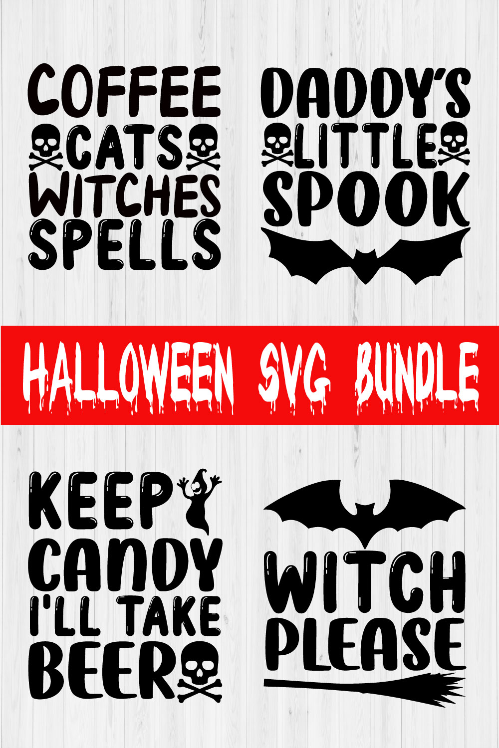 Halloween Design Bundle Vol11 pinterest preview image.