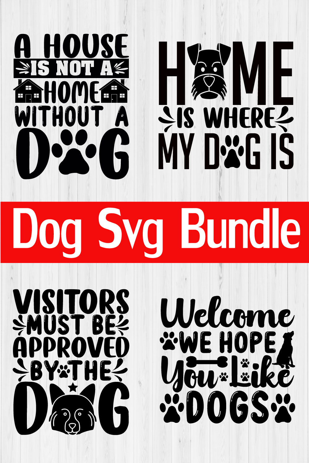 Dog Design Bundle Vol23 pinterest preview image.
