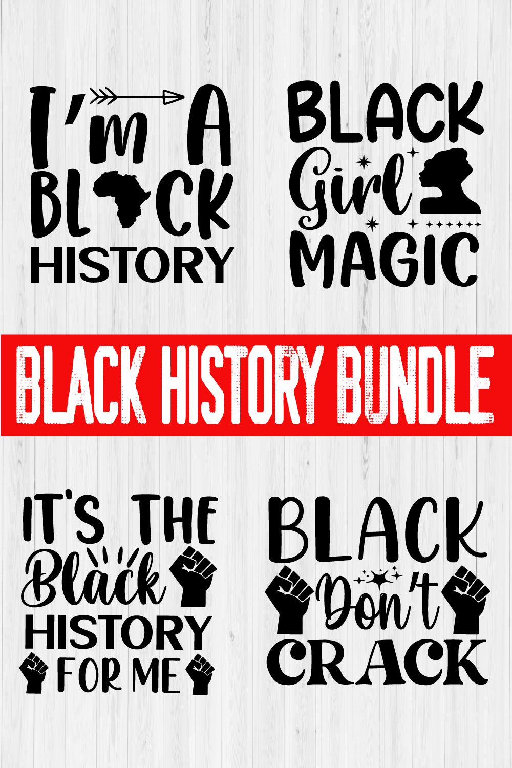 Black History Svg Quotes Bundle Vol3 pinterest preview image.