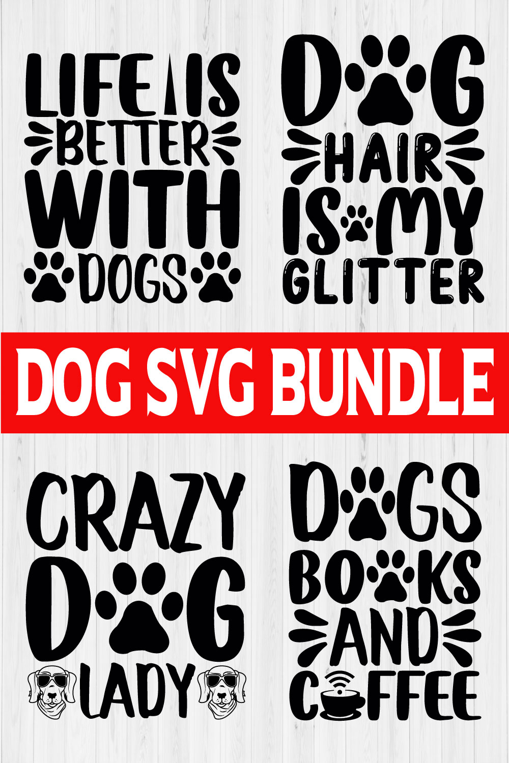 Dog Design Bundle Vol14 pinterest preview image.