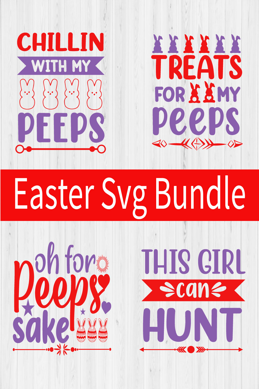 Happy Easter Svg Design Set Vol5 pinterest preview image.