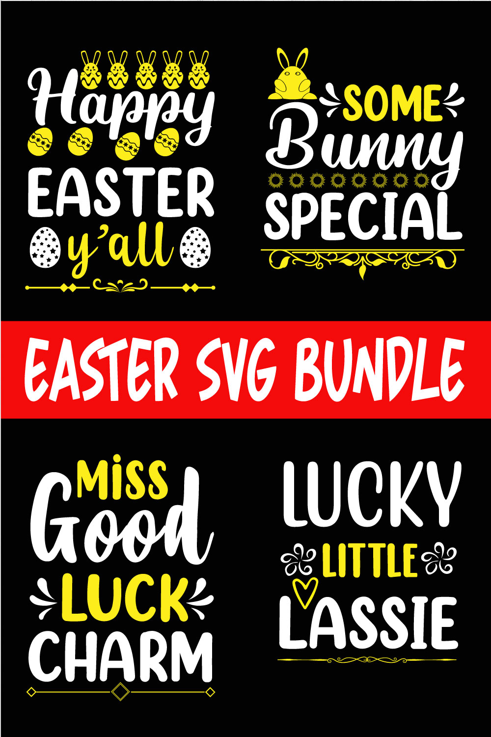 Easter Svg Design Bundle Vol6 pinterest preview image.