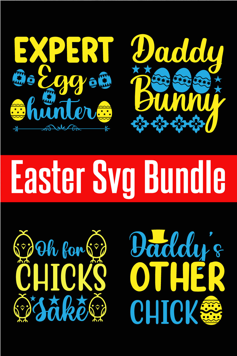 Easter T-shirt Design Bundle Vol8 pinterest preview image.