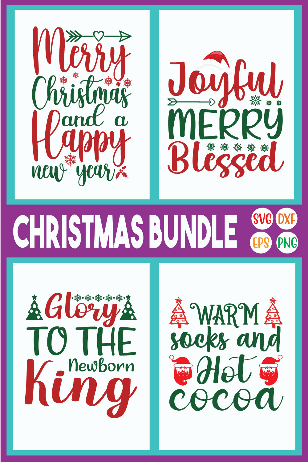 Christmas Svg Design Bundle57 pinterest preview image.