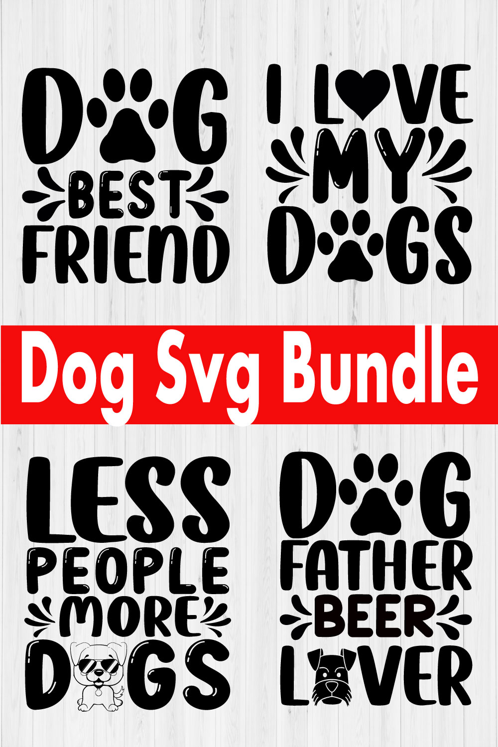 Dog Lovers Quotes Bundle Vol21 pinterest preview image.