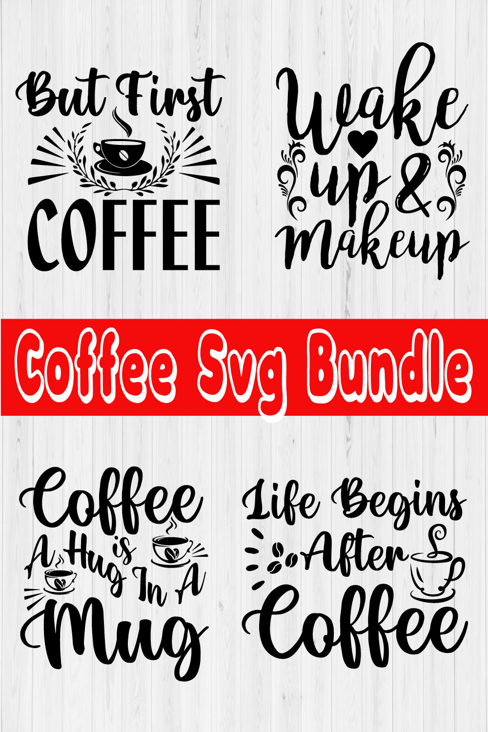 Coffee Svg Design Bundle Vol2 pinterest preview image.