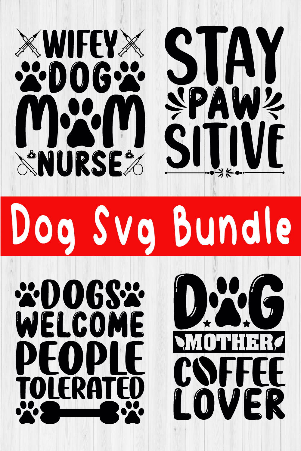 Dog Lover Svg Bundle Vol16 pinterest preview image.