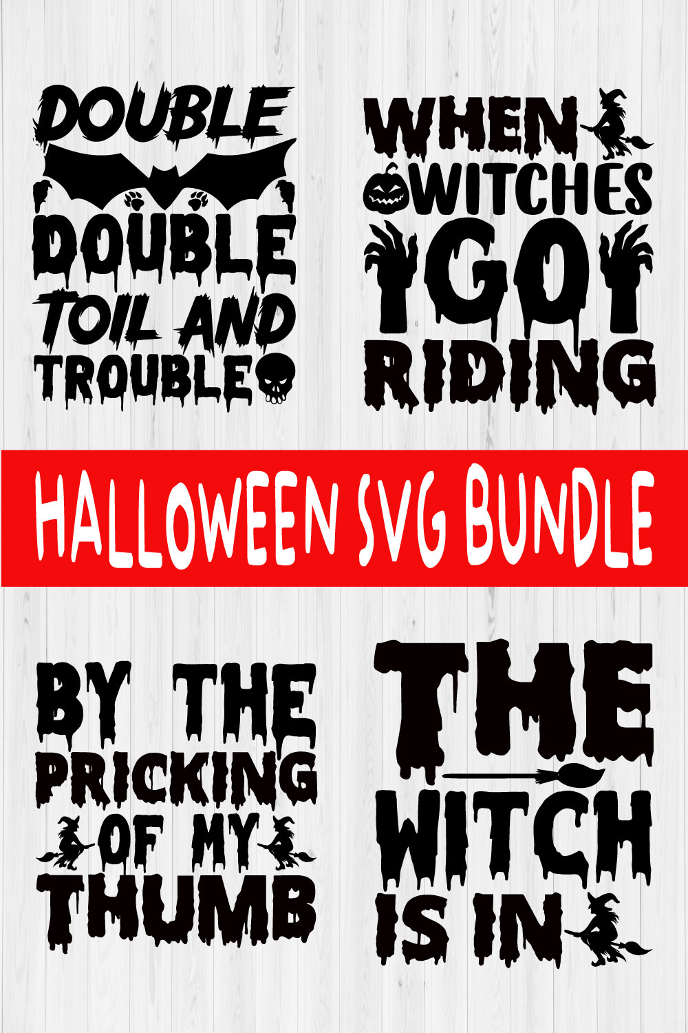 Halloween Svg Bundle Vol1 pinterest preview image.