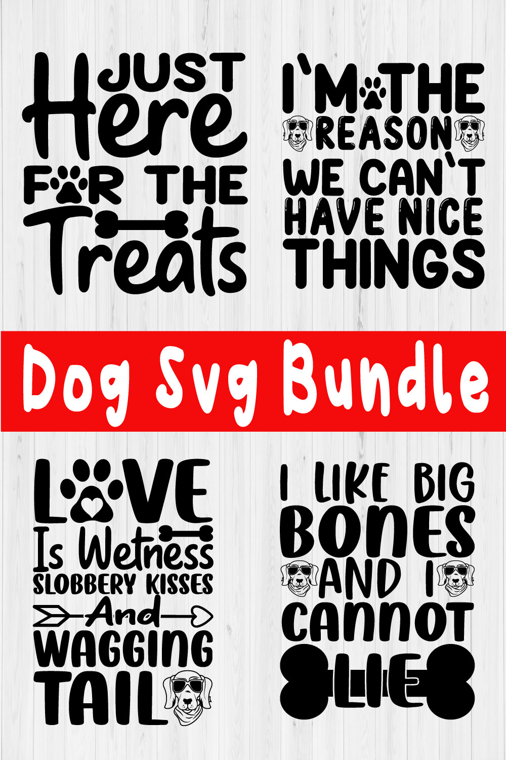 Dog Svg Design Bundle Vol17 pinterest preview image.