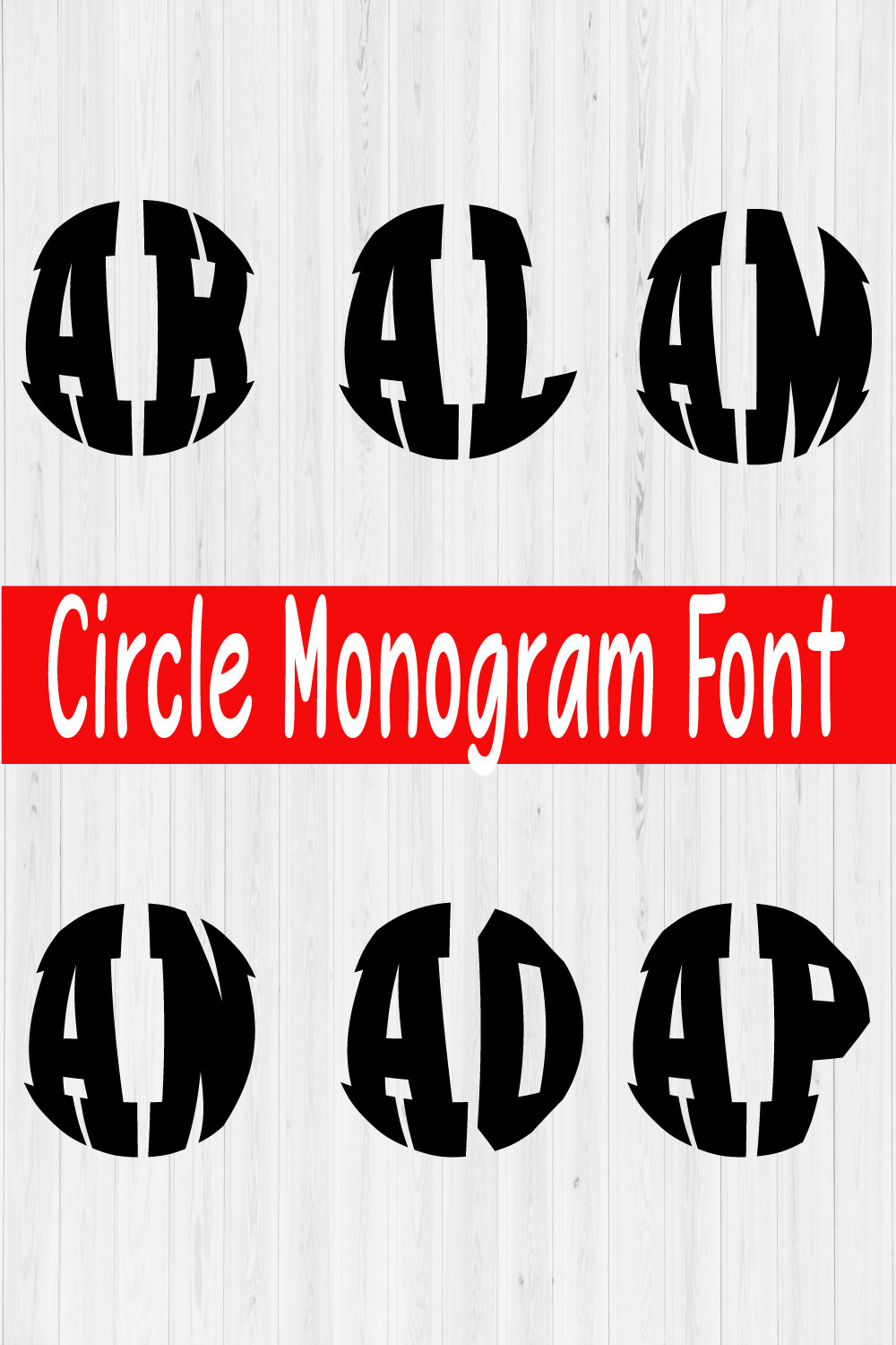 Monogram Font Vol7 pinterest preview image.
