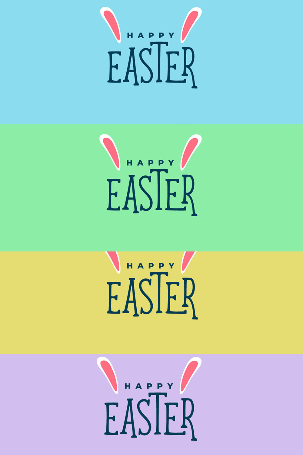 Colorful Easter poster pinterest preview image.