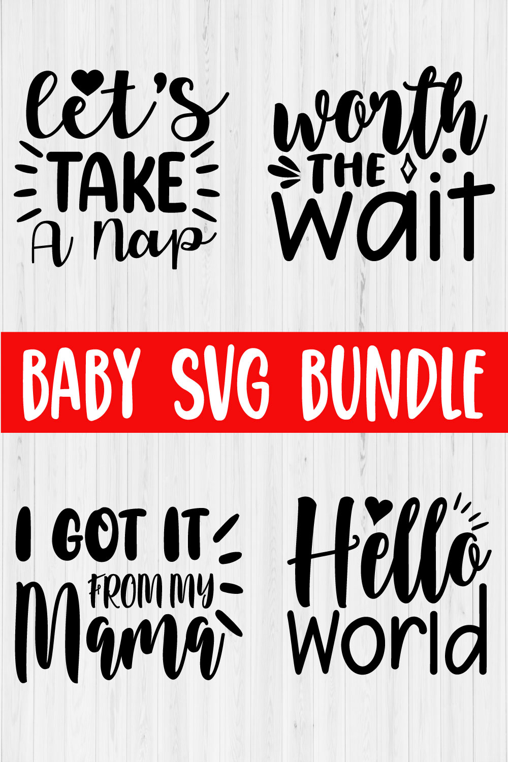 Baby Svg Design Bundle Vol6 pinterest preview image.