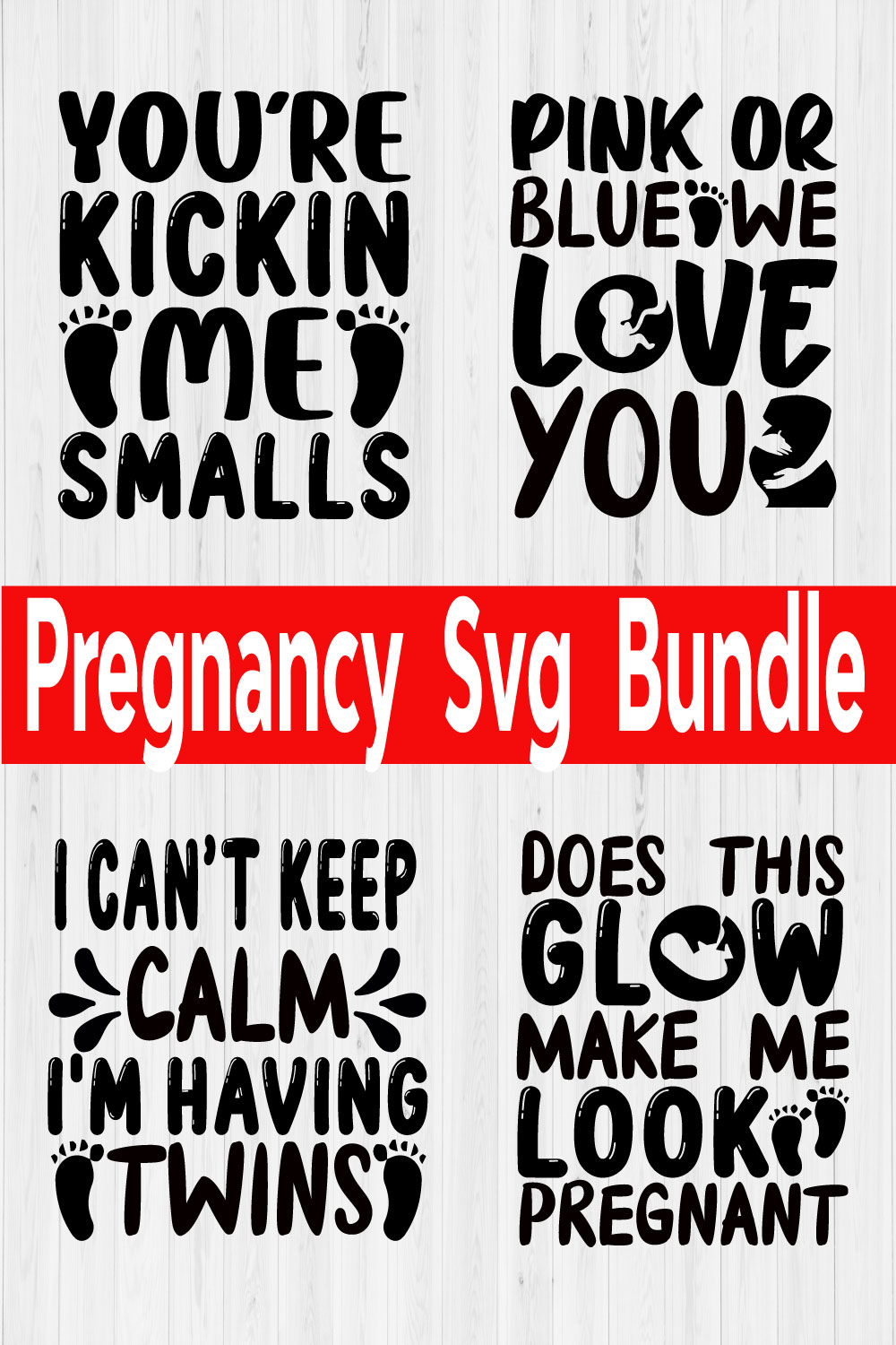 Pregnancy Svg Design Bundle Vol6 pinterest preview image.
