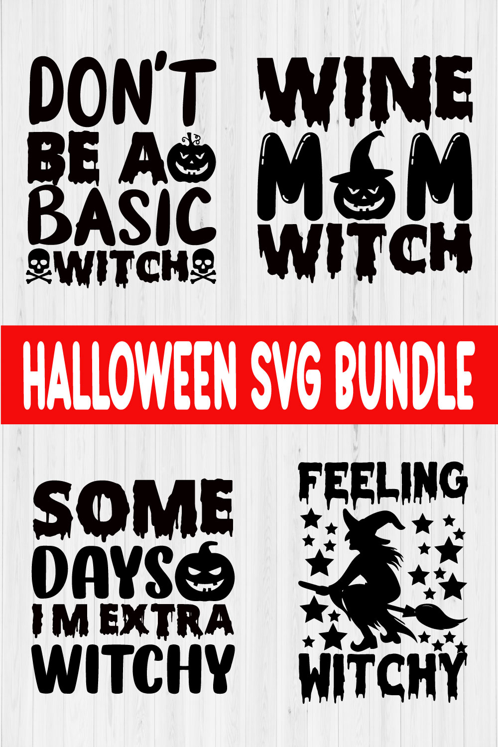 Funny Halloween Quotes Bundle Vol8 pinterest preview image.