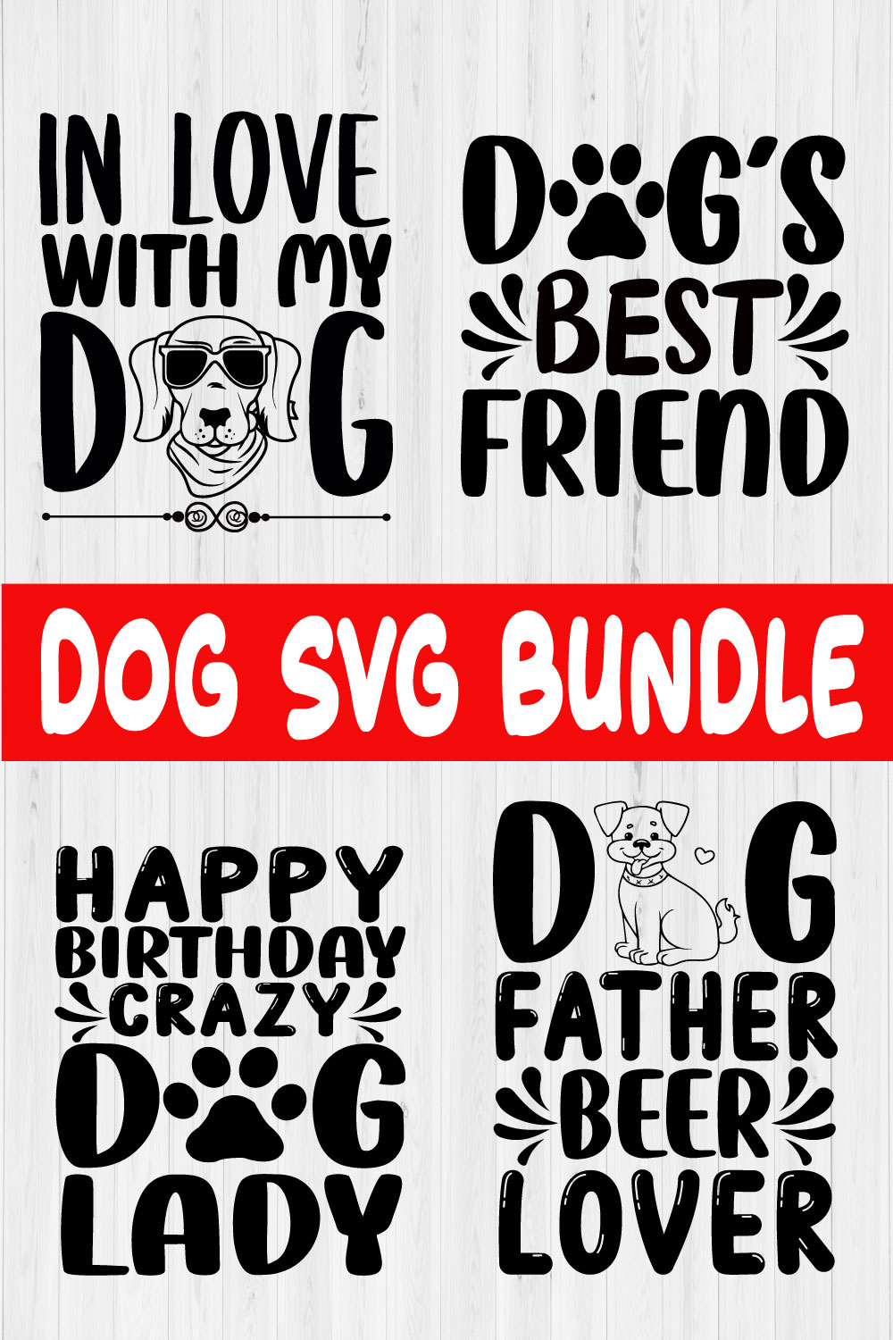 Dog Mom Svg Bundle Vol9 pinterest preview image.