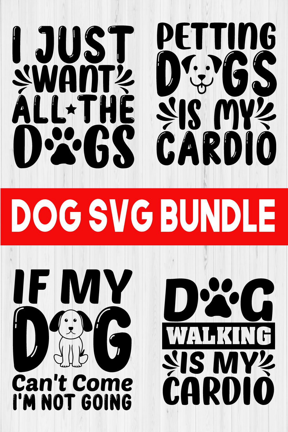 Dog Svg Quotes Set Bundle6 pinterest preview image.